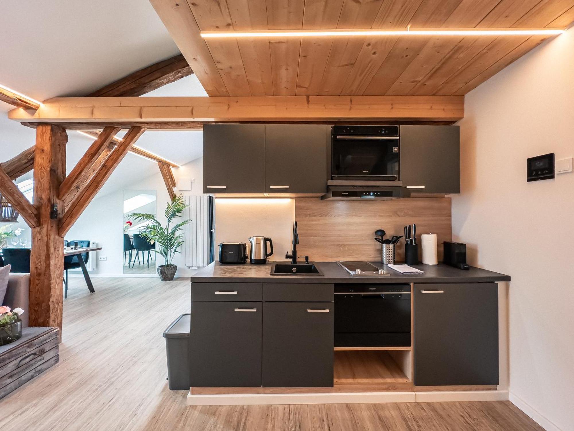 Crest - Riverside Lofts Mit Parken I Balkon I Kueche I Regendusche *